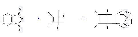 1,3-Isobenzofurandione,4,7-dihydro- is used to produce 2,3,4,5-Tetramethyltricyclo[4.4.0.02,5]deca-3,8-dien-1,6-dicarbonsaeureanhydrid